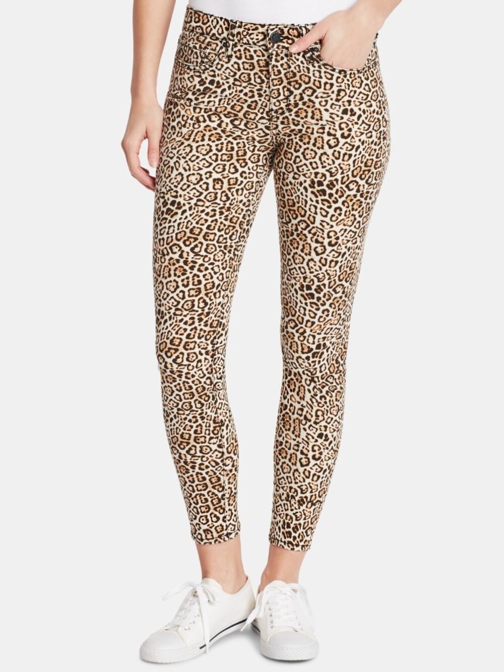 William Rast Womens Animal Printed Ankle Skinny Jeans